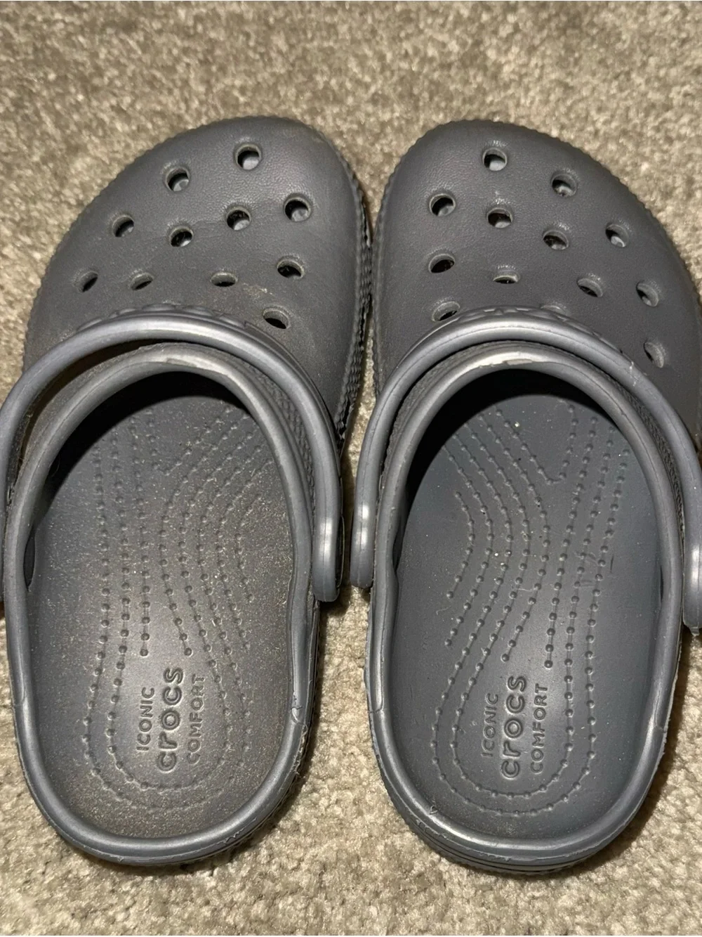 CROCS Kids Classic Clog in Charcoal Gray